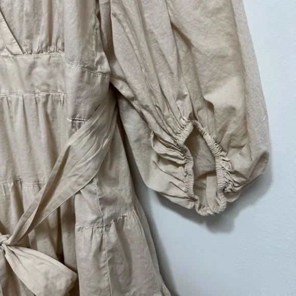 Banana Republic Factory Tiered Surplice Mini Dress Women XXL V-Neck Balloon Slee - Picture 4 of 13